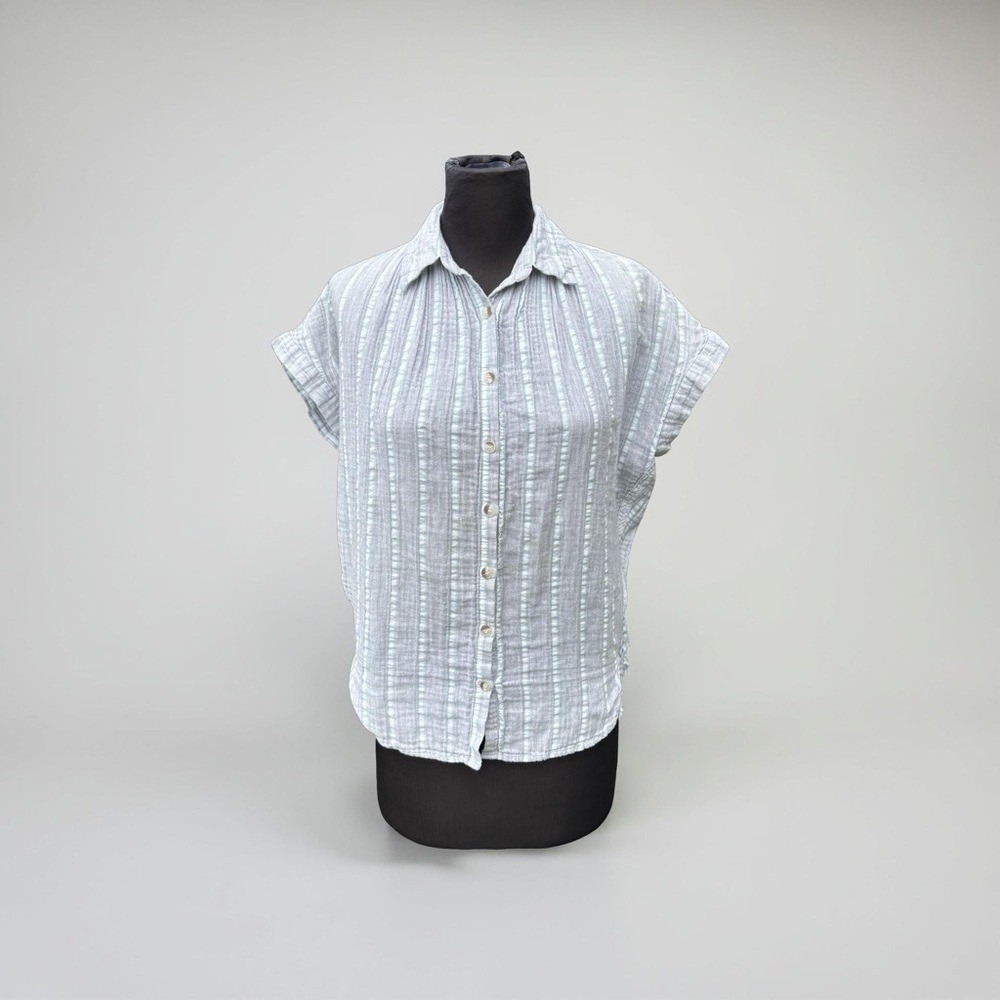 Mollusk California Bossa Shirt 100% Cotton Striped Button Shirt Size X Small - Picture 2 of 9